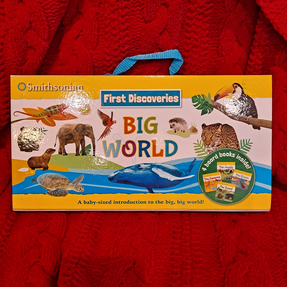 Smithsonian First Discoveries Big World Learning Books - Yellow and Blue